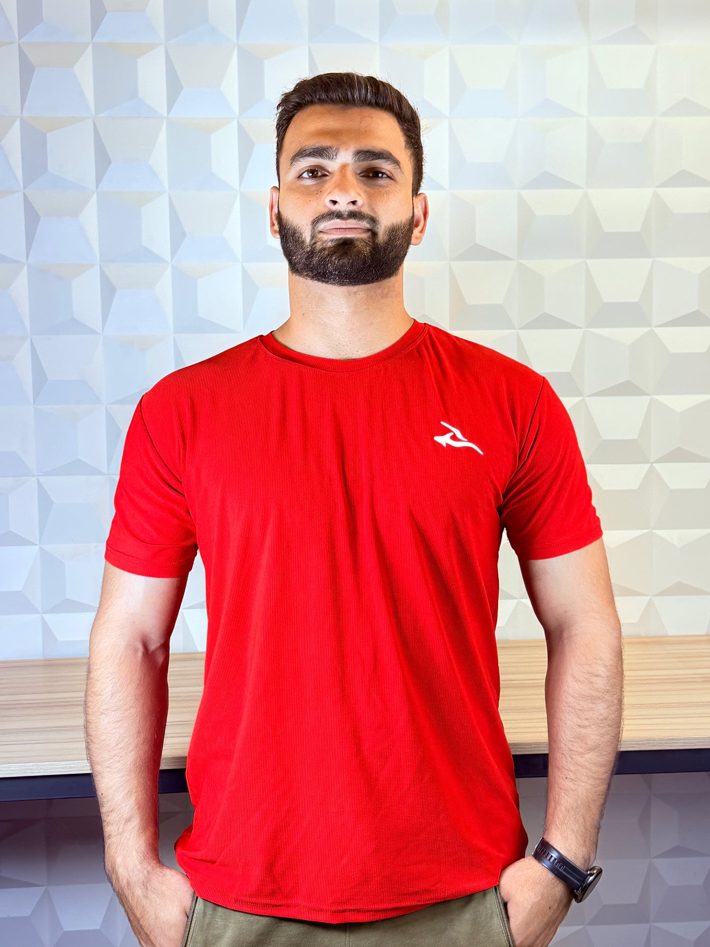 Auh Elite Dryfit imported Tee - Red