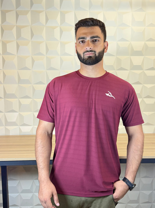 Auh Elite Dryfit imported Tee -Maroon