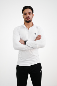AUH Apex Quarter-Zip Pullover-White