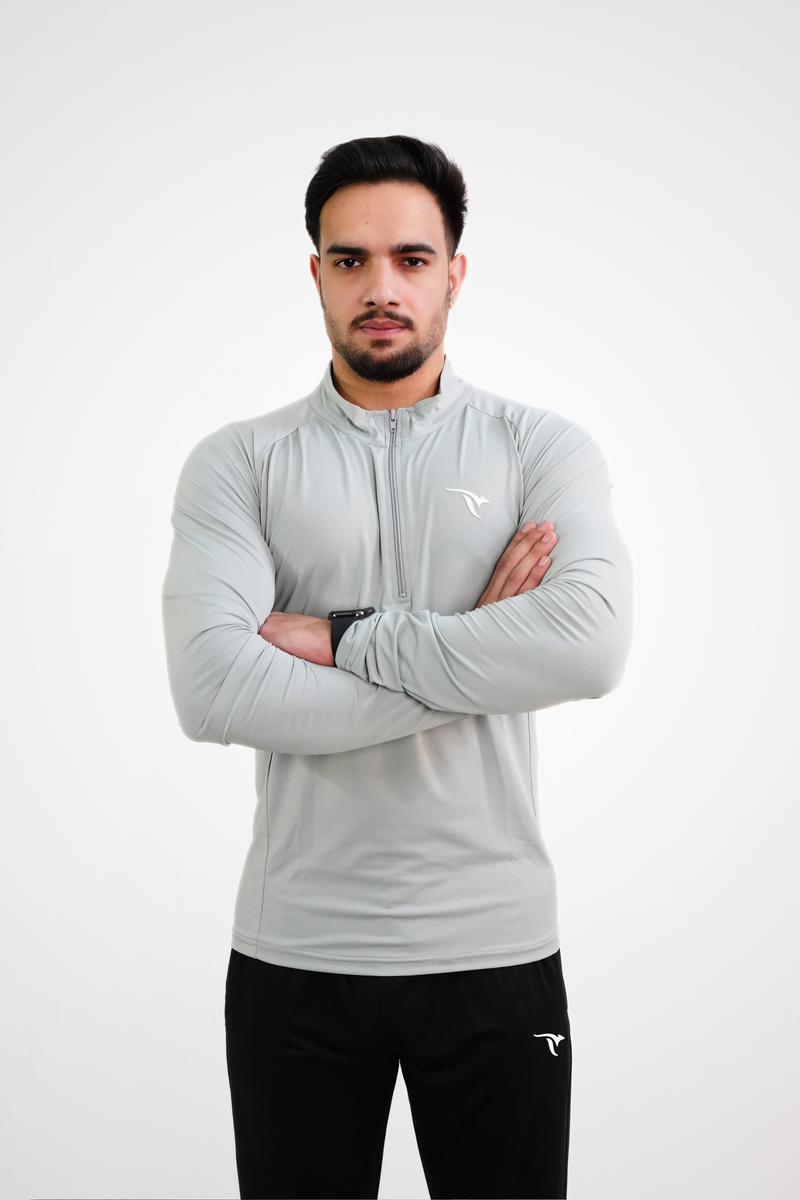 AUH Apex Quarter-Zip Pullover-Grey