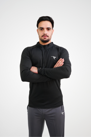 AUH Apex Quarter-Zip Pullover-Black