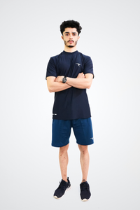 AUH Precision Mock-Neck-Blue