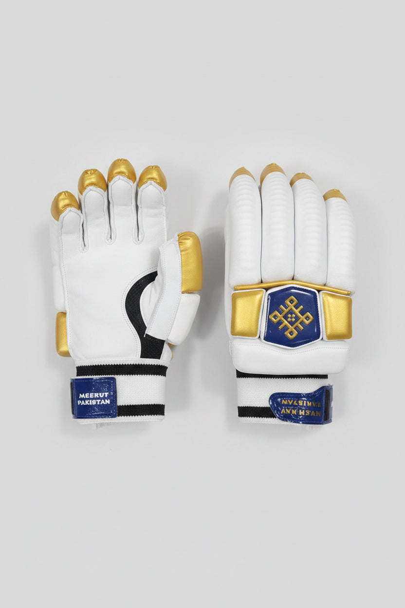 Meemray Gold White Sheep Leather Gloves