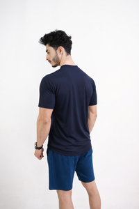 AUH Precision Mock-Neck-Blue