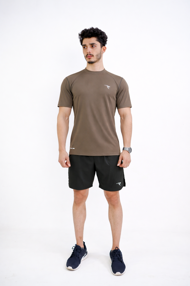 AUH Precision Mock-Neck-Brown