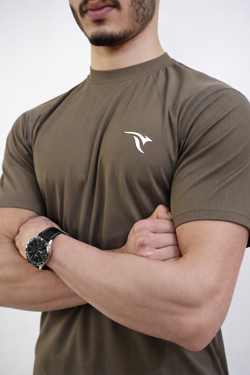 AUH Precision Mock-Neck-Brown