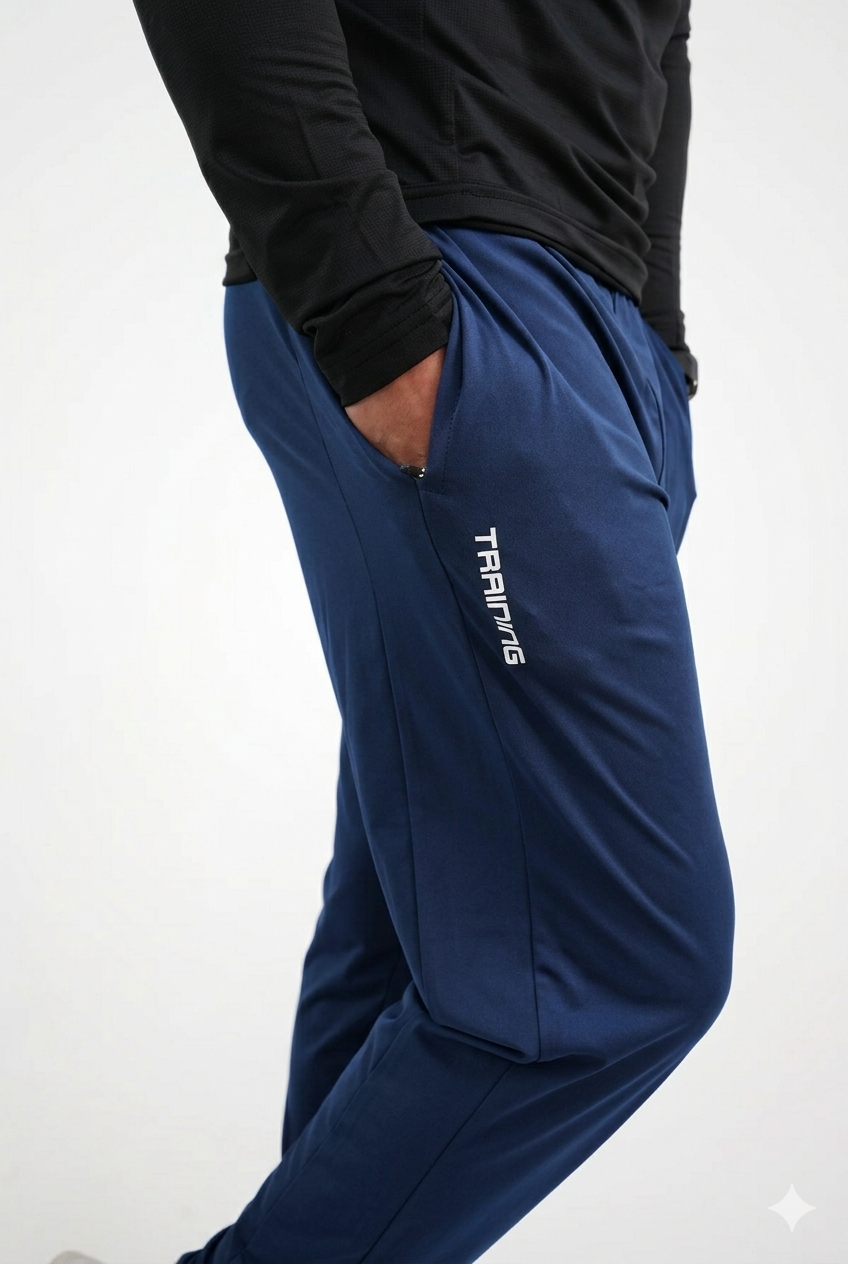 AUH Luxury Performance Training Pants for Men – Legend Ivy-NavyBlue