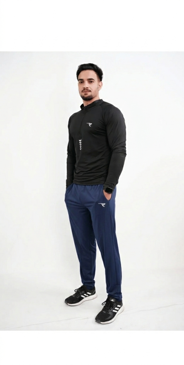 AUH Luxury Performance Training Pants for Men – Legend Ivy-NavyBlue