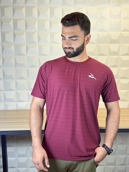 Auh Elite Dryfit imported Tee -Maroon