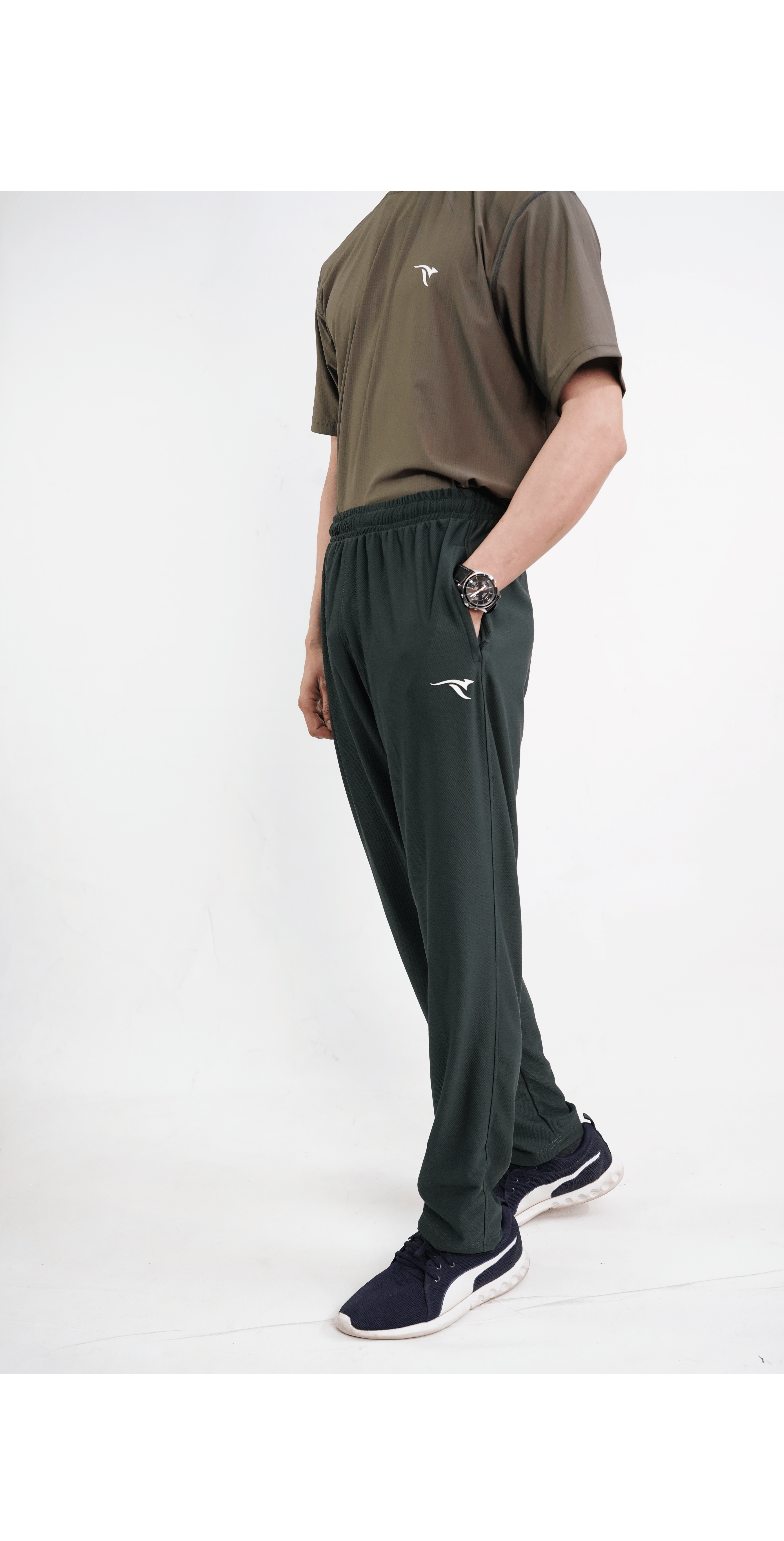 Aero-Flow Straight Track Pant-Obsidian Green